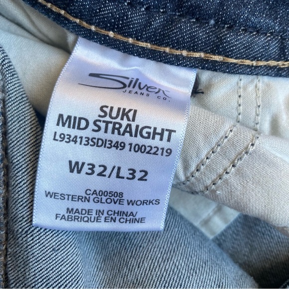 Silver Jeans Suki Mid Straight 32/32 dark wash denim - Picture 6 of 8